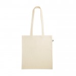 Bolsa para la compra de algodón orgánico con asas largas 140 g/m2 color natural