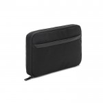 Bolsa organizadora accesorios tecnológicos en poliéster reciclado color negro