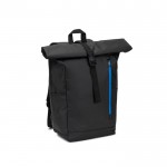 Mochila roll top de viaje en poliéster reciclado impermeable 14” color azul real