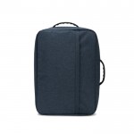 Mochila compacta de poliéster reciclado con asa de trolley 15,6” color azul primera vista