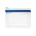 Bolsa de plástico cierre de cremallera color azul primera vista