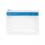 Bolsa de plástico cierre de cremallera color azul claro primera vista
