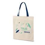 Bolsa de algodón con logotipo y asa de color