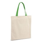 Bolsa de algodón con asa de color verde