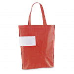 Bolsa de la compra plegable con su logo color rojo