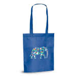 Bolsa non woven de asas largas color azul real tercera vista