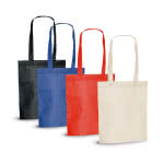 Bolsa non woven de asas largas color beige vista productos
