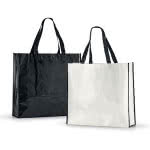 Bolsas minimalistas para ferias  color blanco vista productos