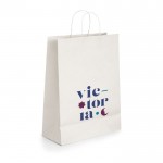 Bolsa grande  de cartón blanco color blanco con logotipo