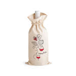 Bolsa para botellas personalizada algodón color natural con logo