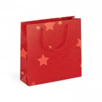 Bolsa de papel con laminación brillante color rojo segunda vista
