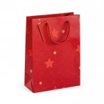 Bolsa de papel estucado para regalo color rojo