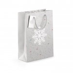 Bolsa de papel estucado para regalo color gris claro