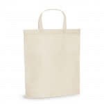 Bolsa non woven de asas cortas color beige