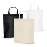 Bolsa non woven de asas cortas color beige vista productos