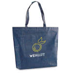 Bolsa de la compra para publicidad color azul tercera vista