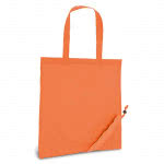 Divertida bolsa de la compra plegable color naranja