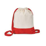 Mochila saco de lona personalizada color rojo