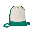 Mochila saco de lona personalizada color verde