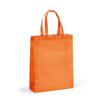 Bolsa non-woven de colores con fuelle color naranja