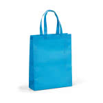 Bolsa non-woven de colores con fuelle color azul claro