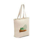 Bolsas con logo y cremallera 280 g/m2 color natural con logo