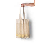 Bolsa con malla personalizada 180 g/m2 color natural tercera vista