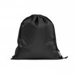 Mochila saco promocional de plástico reciclado Urban Recycled color negro
