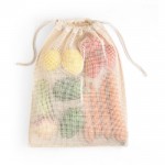 Bolsa de algodón para fruta 120 g/m2 color natural primera vista