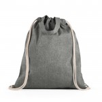 Bolsa mochila algodón reciclado 140 g/m2 color negro