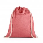 Bolsa mochila algodón reciclado 140 g/m2 color rojo