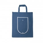 Bolsa plegable de non-woven con asas para el transporte 80 g/m2 color azul