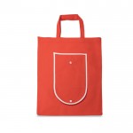 Bolsa plegable de non-woven con asas para el transporte 80 g/m2 color rojo