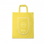 Bolsa plegable de non-woven con asas para el transporte 80 g/m2 color amarillo