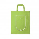 Bolsa plegable de non-woven con asas para el transporte 80 g/m2 color verde claro