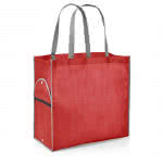 Bolsa no tejida plegable de 80 g/m2 color rojo