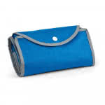 Bolsa no tejida plegable de 80 g/m2 color azul claro con impresión