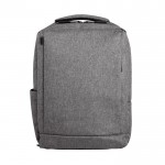 Mochila de poliéster 300D para PC con correa para trolley 15,6” color gris primera vista