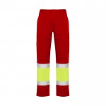Pantalón laboral alta visibilidad con bolsillos 200 g/m2 Roly Naos color rojo segunda vista