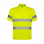 Polo laboral de alta visibilidad de poliéster 170 g/m2 Roly Polaris color amarillo fluorescente segunda vista