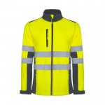 Chaqueta laboral softshell de alta visibilidad 320 g/m2 Roly Antares color gris topo segunda vista