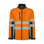 Chaqueta laboral softshell de alta visibilidad 320 g/m2 Roly Antares color naranja fluorescente segunda vista