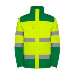 Parka laboral de alta visibilidad impermeable 400 g/m2 Roly Epsylon color verde segunda vista