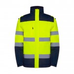 Parka laboral de alta visibilidad impermeable 400 g/m2 Roly Epsylon color amarillo fluorescente segunda vista