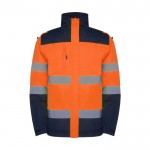 Parka laboral de alta visibilidad impermeable 400 g/m2 Roly Epsylon color naranja fluorescente segunda vista