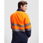 Chaqueta polar laboral de alta visibilidad 300 g/m2 Roly Altair color naranja fluorescente vista detalle 1