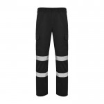 Pantalón laboral largo de alta visIbilidad 240 g/m2 Roly Daily HV color negro segunda vista