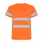 Camiseta técnica laboral de alta visibilidad 130 g/m2 Roly Delta color naranja fluorescente segunda vista