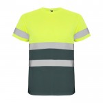 Camiseta técnica laboral de alta visibilidad 130 g/m2 Roly Delta color gris topo segunda vista