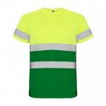 Camiseta técnica laboral de alta visibilidad 130 g/m2 Roly Delta color verde segunda vista